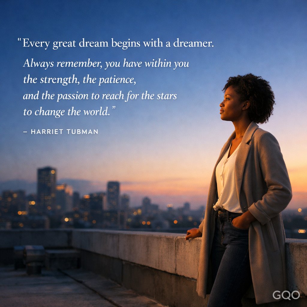 Inspirational quote by Harriet Tubman