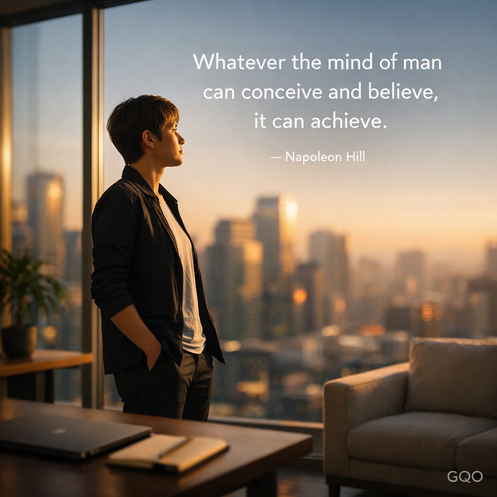 Inspirational quote by Napoleon Hill