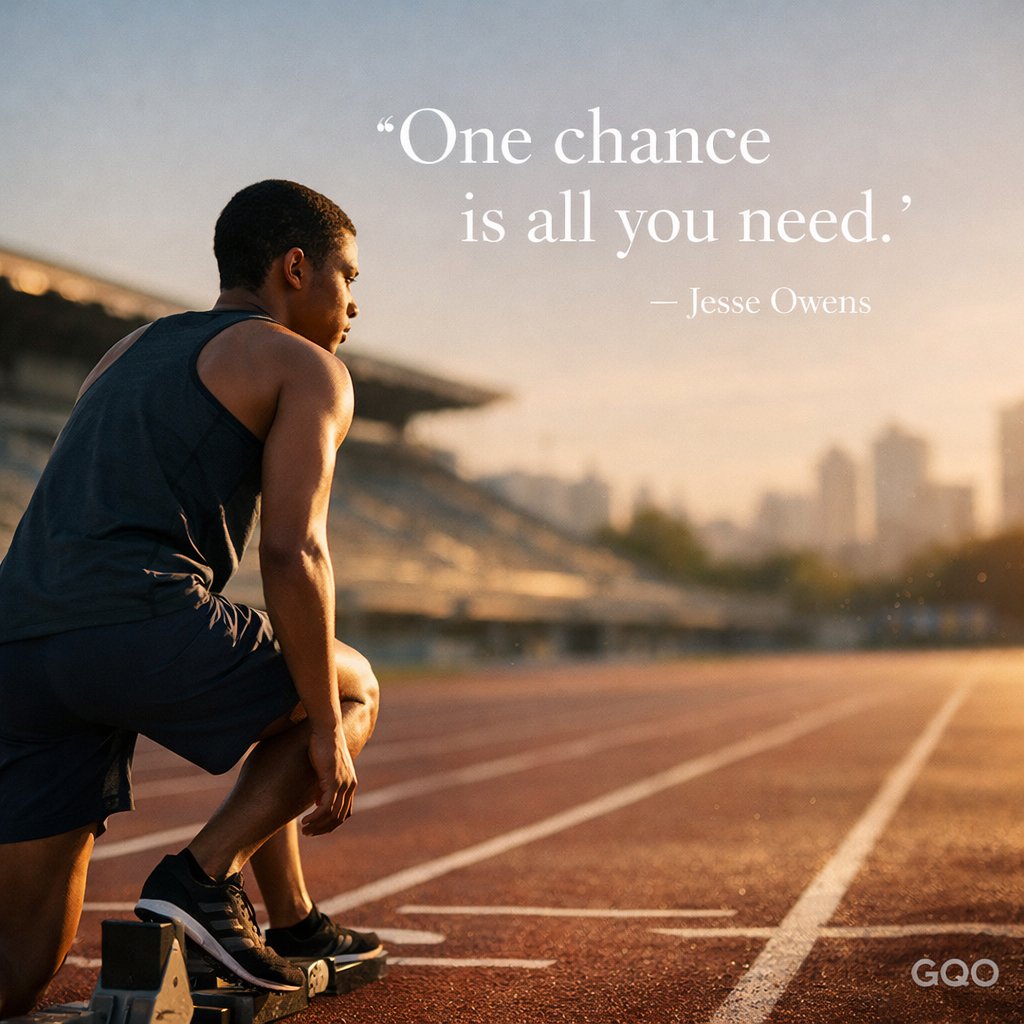 Inspirational quote by Jesse Owens