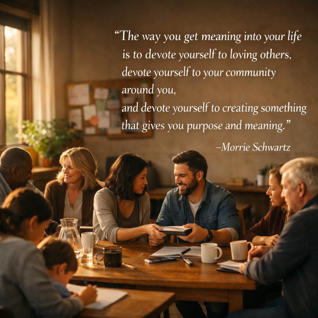 Inspirational quote by Morrie Schwartz