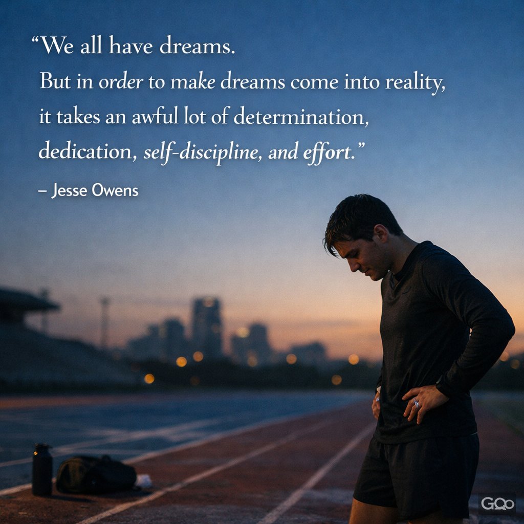 Inspirational quote by Jesse Owens