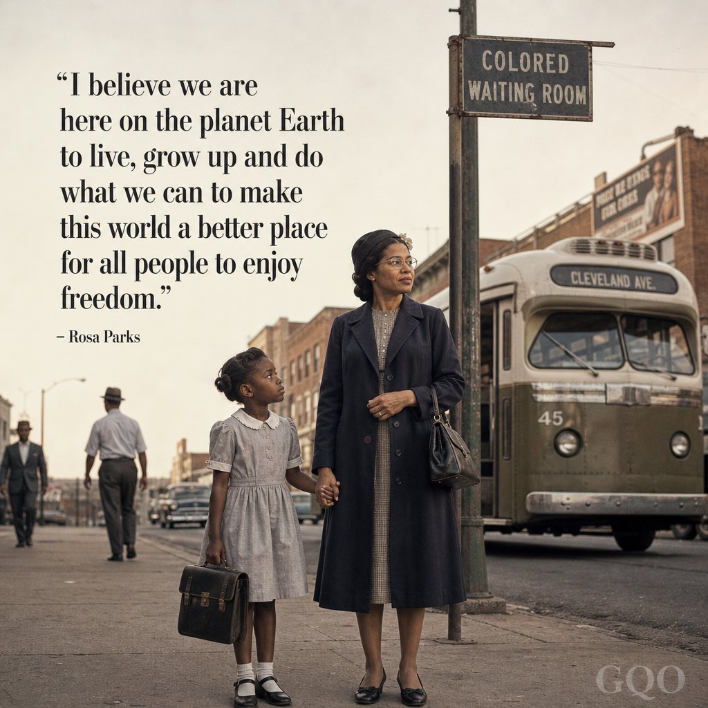 Inspirational quote by Rosa Parks