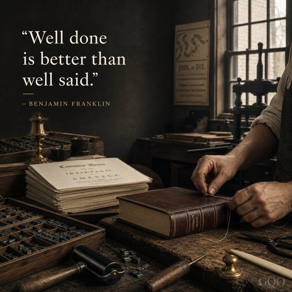 Inspirational quote by Benjamin Franklin